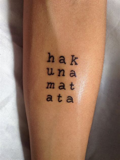 Hakuna matata symbol tattoo for men. Pin on A R T