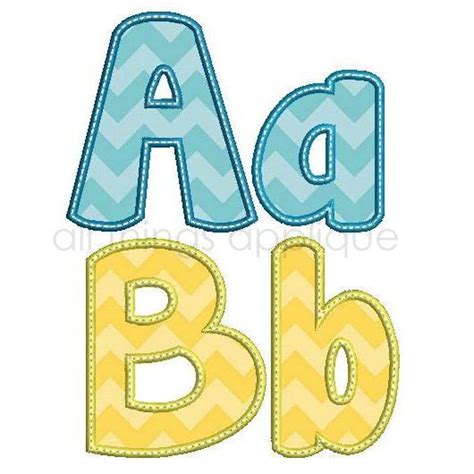 Happy Applique Alphabet Font For Machine Embroidery Letters