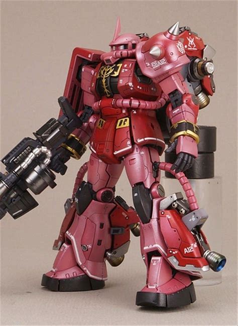 Rg 1144 Chars Zaku Ii Custom Build Custom Gundam Gundam Gundam