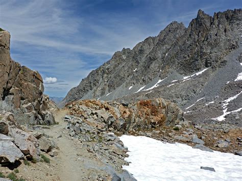 Snow And Rock Bishop Pass Trail Eastern Sierra California