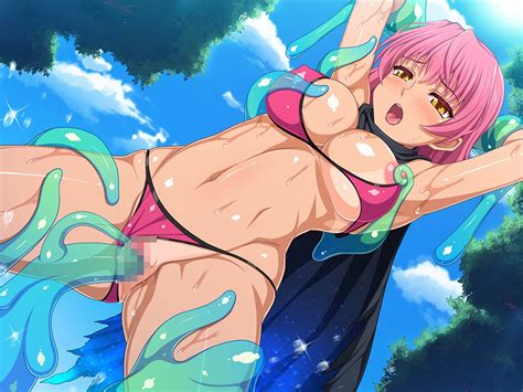 Hormone Koijirou Rankou Yarimakuri Online Game Cg 1girl Armpits Arms Up Bikini Bikini