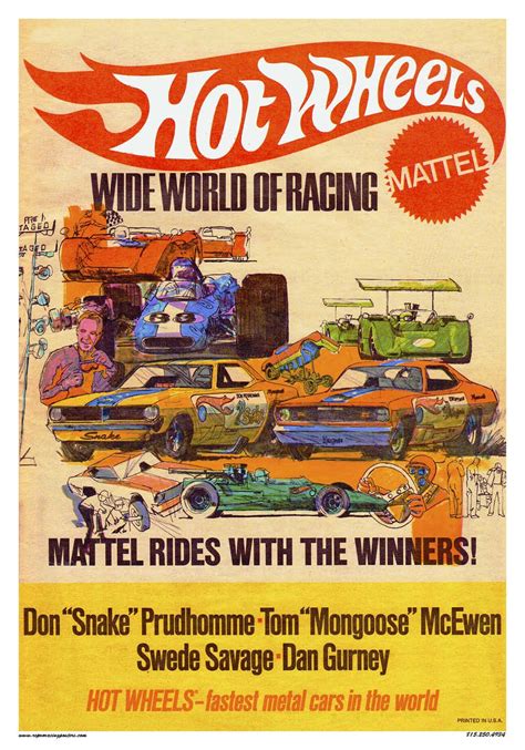 Vintage Reproduction Racing Poster Hotwheels Snake And Etsy In Hot Wheels Vintage Hot
