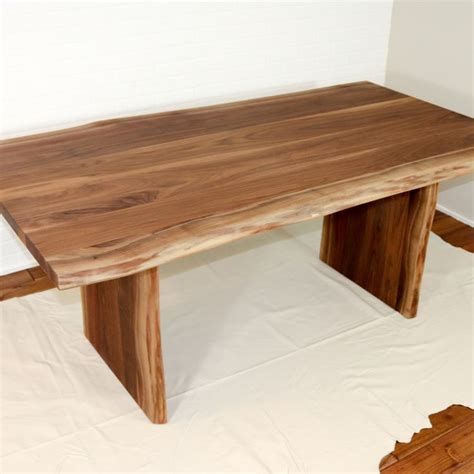 Meridian furniture juno collection modern | contemporary dining table with a rich chrome stainless steel base and thick glass top, 78 w x 39 d x 30 h. Wooden Dining Table with Wood Panel Base Modern Farmhouse ...