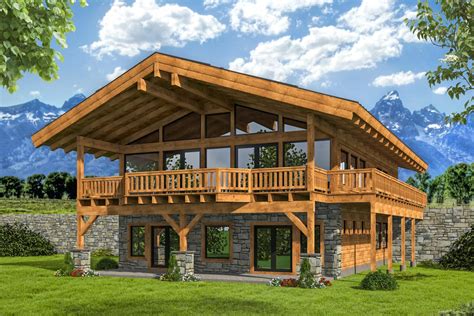 3 Bed Mountain Home Plan With Vaulted Ceiling 35581gh Architectural