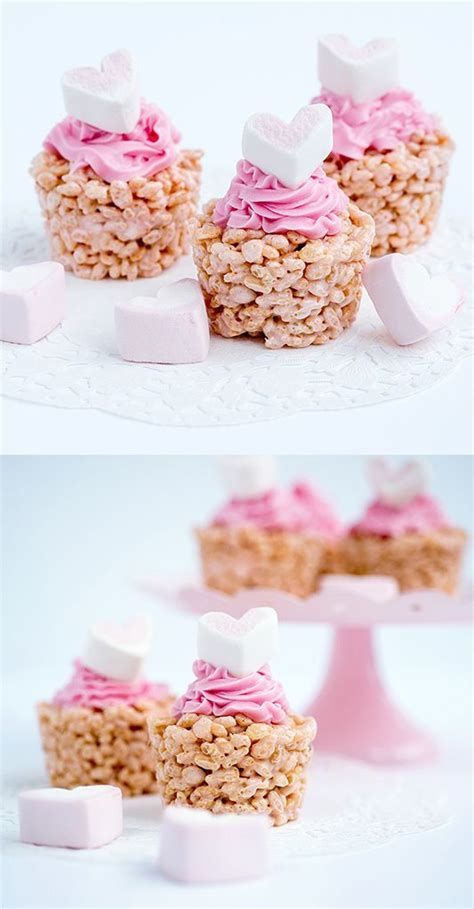 Marshmallow Crispy Cupcakes | Recipe | Valentines baking ...