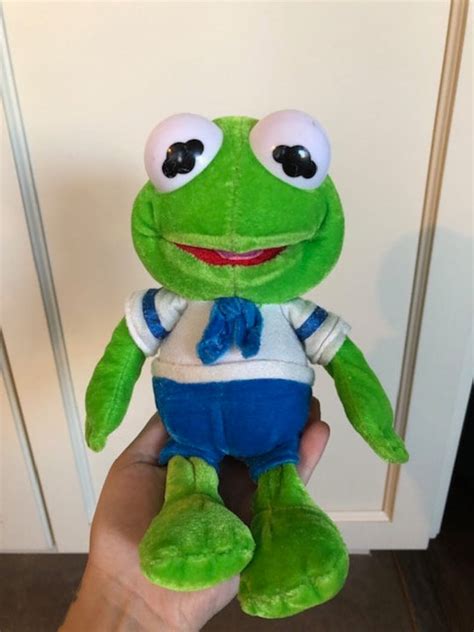 The Muppets Baby Kermit The Frog Plush Toy Etsy
