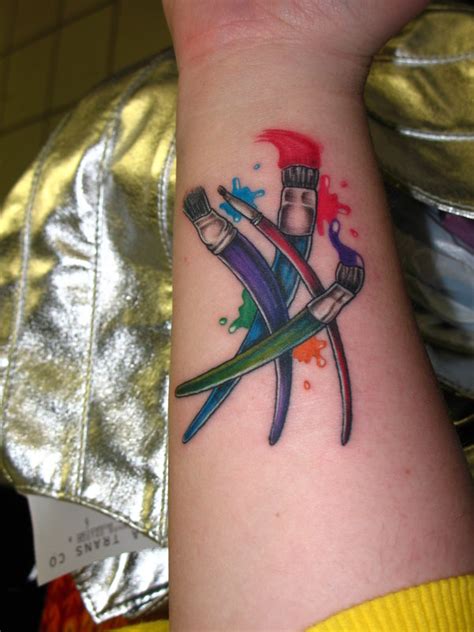 Colourful Paint Brushes Tattoo Tattoomagz › Tattoo Designs Ink
