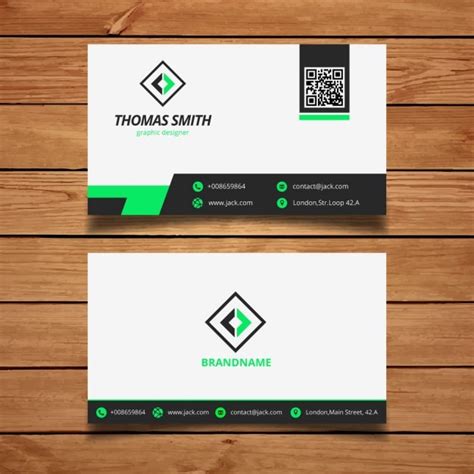 Free Vector Green Corporate Business Card