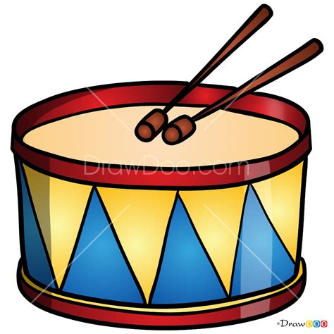 How To Draw Drum Musical Instruments