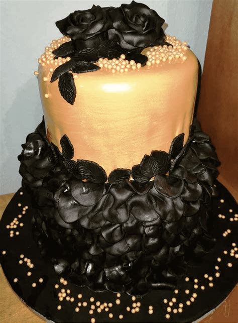 Black Rose Birthday Cake Ideas Images Pictures