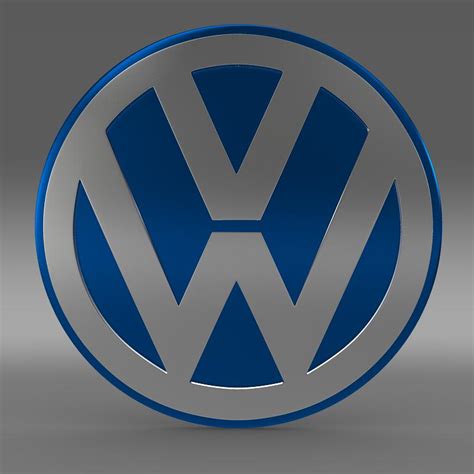 Volkswagen Group Logo 3d Model Max 3ds Fbx C4d Lwo Lw Lws Ma