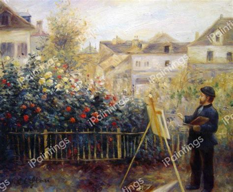 Claude Monet Painting In His Garden At Argenteuil Painting By Pierre