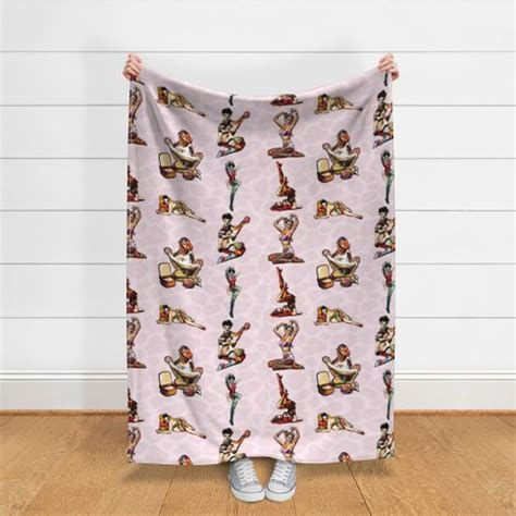 Zombie Pin Up Fabric Spoonflower