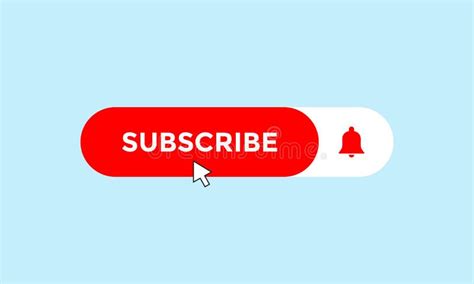 Click Subscribe Button Icon Element Of Channel Subscriptions Stock
