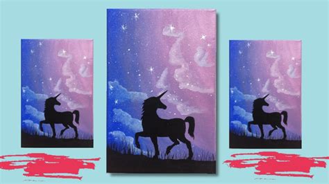 Easy Unicorn Painting For Beginner Acrylic Paint Rts Canvas