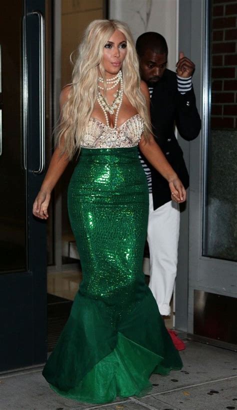 Kim Kardashian Mermaid Gown Halloween Party Dress Kim Kardashian