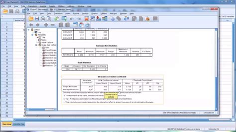 Determining Inter Rater Reliability With The Intraclass Correlation Coefficient In Spss Youtube