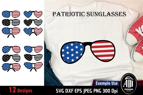 Patriotic Sunglasses Svg 4th Of July Svg Bundle Sunglasses