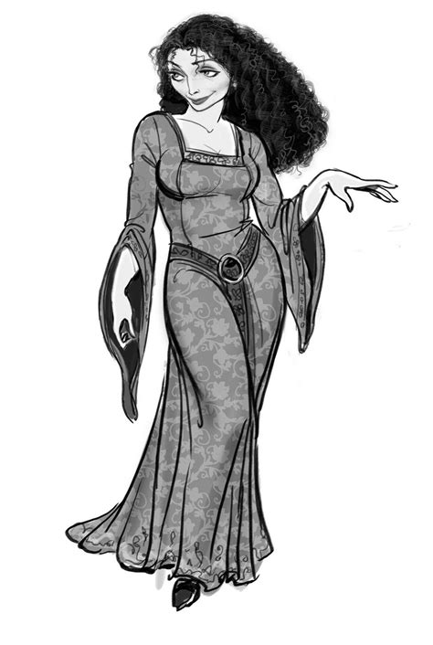 Living Lines Library Tangled 2010 Character Mother Gothel Tangled Concept Art Disney