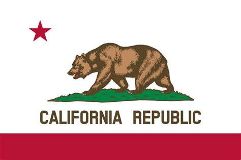 California State Information Symbols Capital Constitution Flags