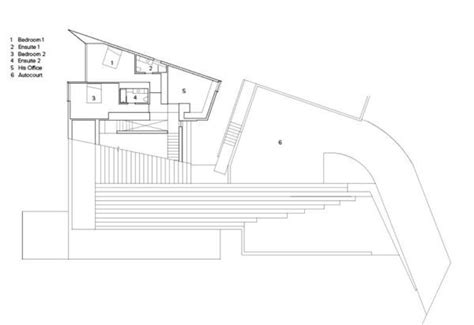 The Floor Plan For This House Is Shown In Black And White With Stairs