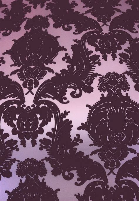 Victorian Flocked Velvet Wallpaper Tone On Tone Purple Wflo 3001