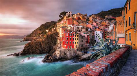 City Coast Colorful House Italy Riomaggiore Wallpaper Resolution