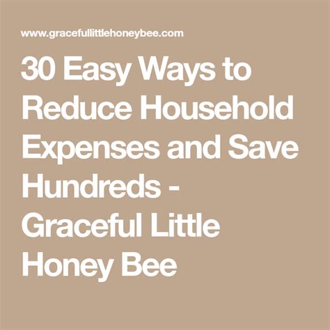 30 Easy Ways To Reduce Household Expenses And Save Hundreds Graceful