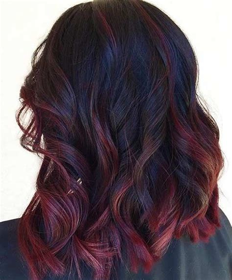 Black hair with highlights now has the issue of leaving the beholder breathless as you are soon to see the following images*. Picture Of black hair with dark red highlights