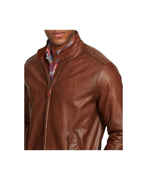 Polo Ralph Lauren Leather Barracuda Jacket In Brown For Men Lyst