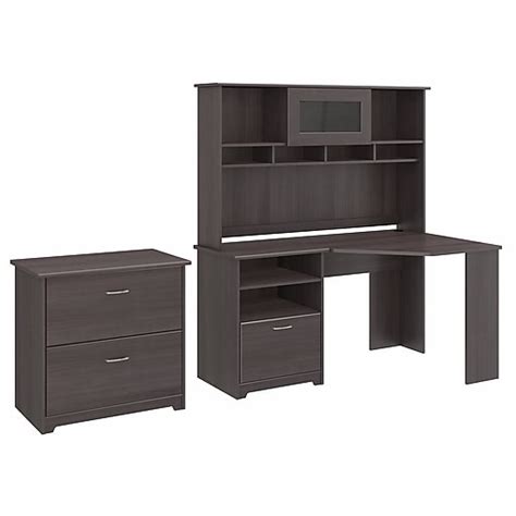 Bush Furniture Cabot Collection Corner Desk With Hutch And Lateral File
