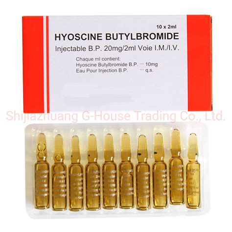 Hyoscine Butylbromide Injection Finished Medicine - China Hyoscine
