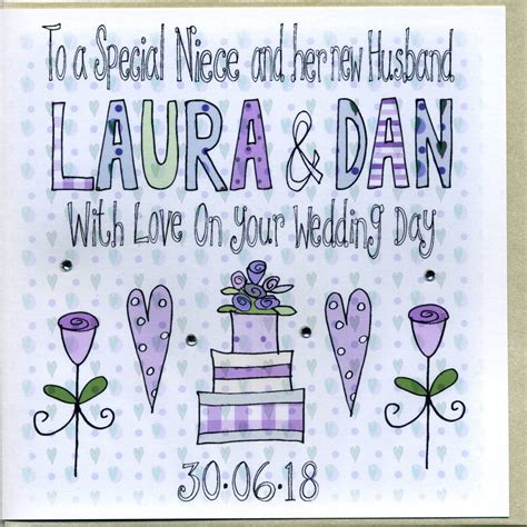 Personalised Niece Or Nephew Wedding Card By Claire Sowden Design
