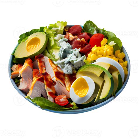 Delicious Cobb Salad Cobb Salad Png Image Tomatoes Bacon Hard