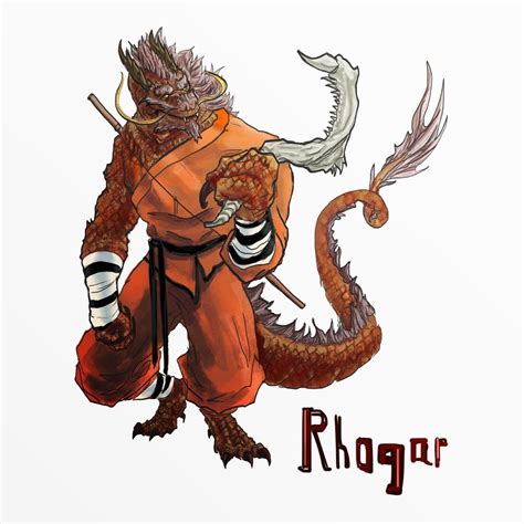 Oc Art Rhogar The Dragonborn Monk