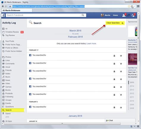 I know how to do 2 ways very efficiently. How to remove your search history on Facebook - gHacks ...