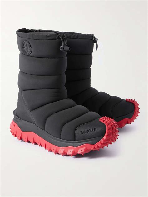 Black Trailgrip Après Rubber Trimmed Quilted Nylon Snow Boots Moncler