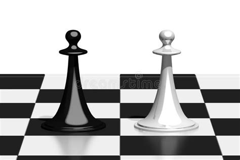 3d Chess Illustration Pawns Stock Illustration Illustration Of