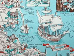 Map Massachusetts Cape Cod Pictorial Clara Katrina Chase Vintage