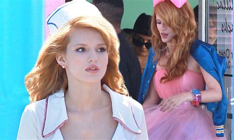 Bella Thorne Wears Frilly Prom Dress On Set Of New Music Video Daily