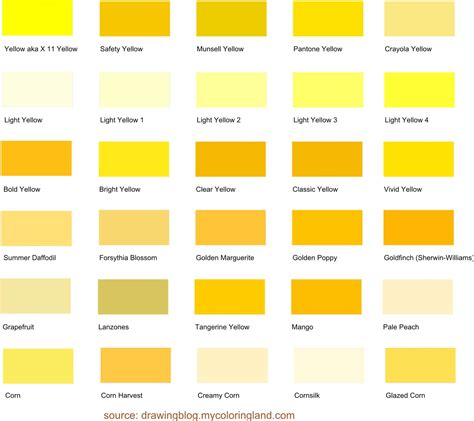 Shades Of Yellow Color Palette Harunmudak