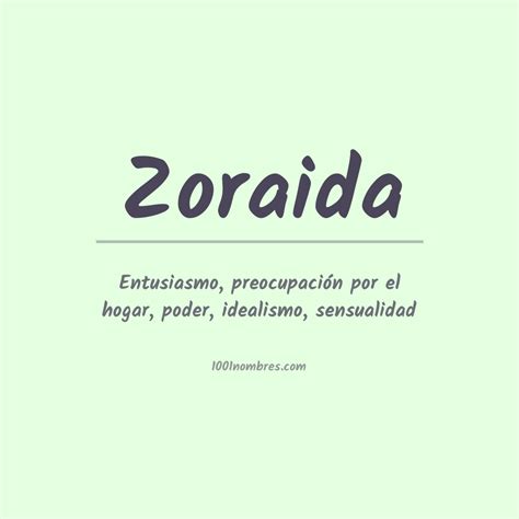 Significado Del Nombre Zoraida