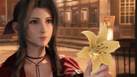 Final Fantasy Vii Remake Aerith Gives A Flower To Cloud 1080p Youtube