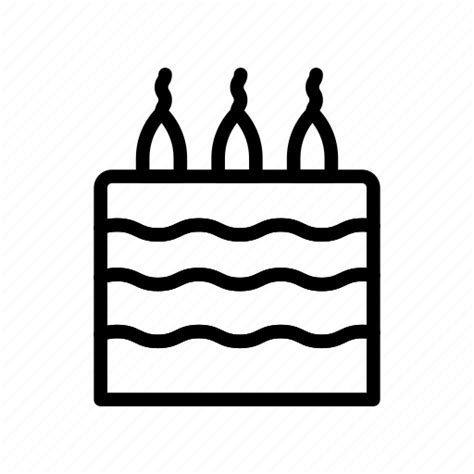 Birthday Cake Candle Dessert Sweet Icon