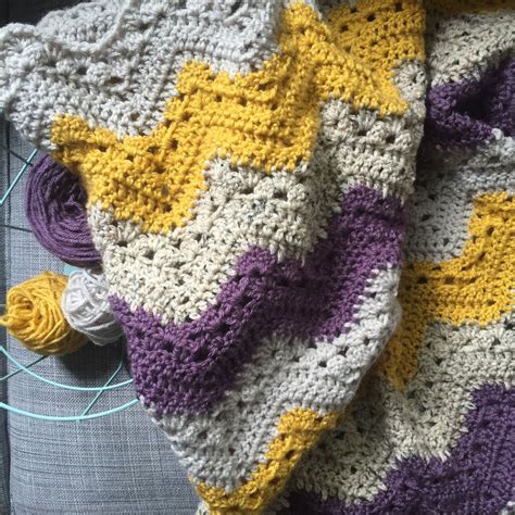 Newly Listed Chevron Granny Striped Crocheted Blanket I Love How Well