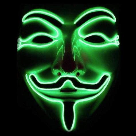 Light Up Anonymous Mask Green The Best Light Up Trainer Brand