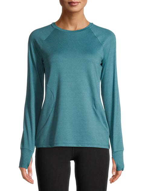 Athletic Works Womens Active Long Sleeve Performance T Shirt