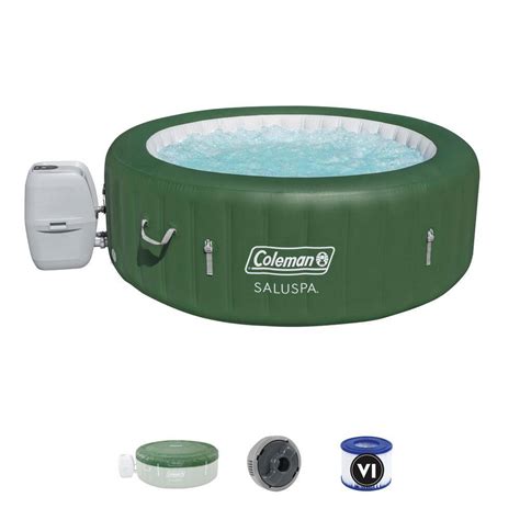 Coleman 90363e Bw Wmt Saluspa 6 Person Inflatable Hot Tub Green