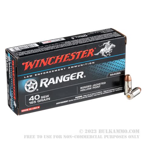 50 Rounds Of Bulk 40 Sandw Ammo By Winchester 165gr Jhp Bonded Le Trade In