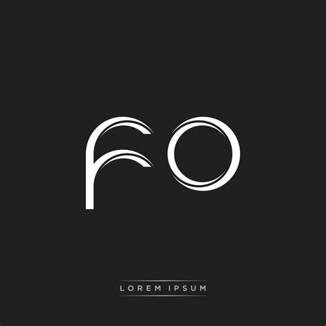 Fo Initial Letter Split Lowercase Logo Modern Monogram Template